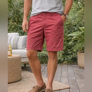 Orvis Men's Red size 36 stretch athleisure 9" inseam quick dry shorts casual